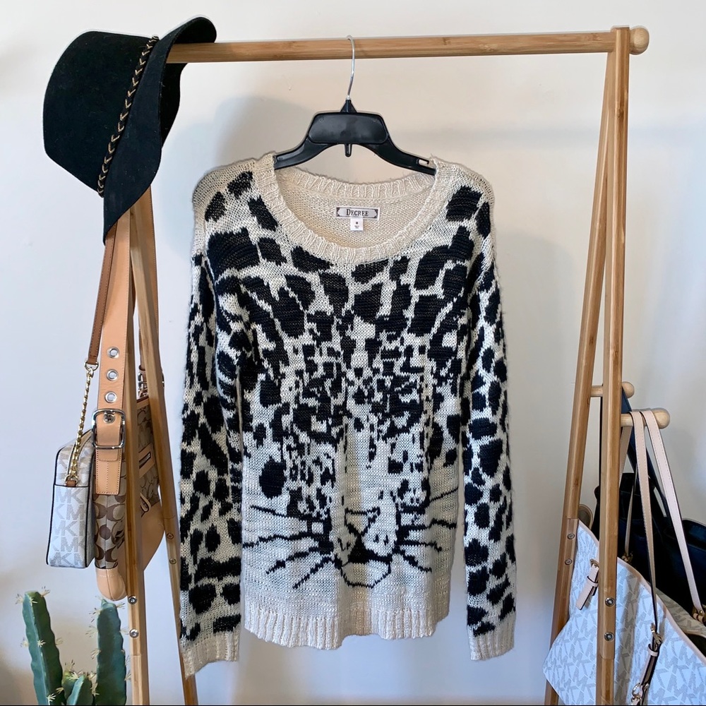 NWOT leopard print sweater🖤